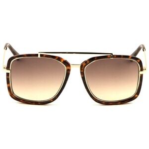 Square Men Sunglasses Designer Retro Metal Driving Shades Hip Hop Brown Lens New